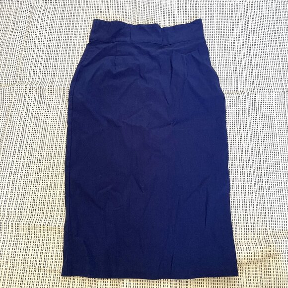 Pinup Couture navy blue midi pencil skirt - Picture 1 of 3